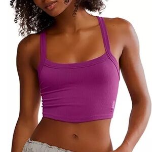 FP MOVEMENT All Clear Solid Cami NWT Mulberry Purple